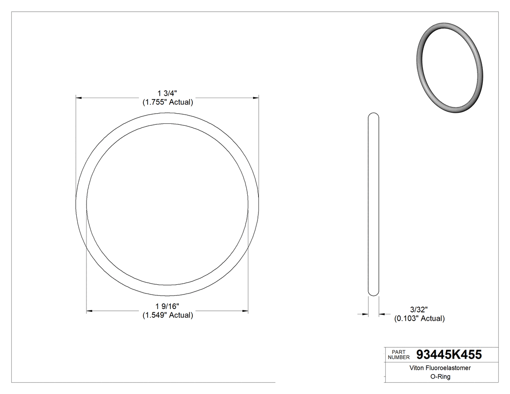 Technical drawing - 93445K455